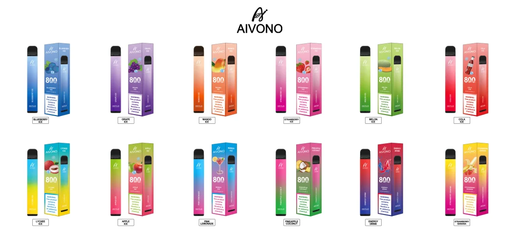 Aivono Disposable Vape Pen Aim Plus 800puffs 32 Flavors Vs Puff Plus XXL 0%/2%/5% Salt Nicotine Ecig Wholesale OEM