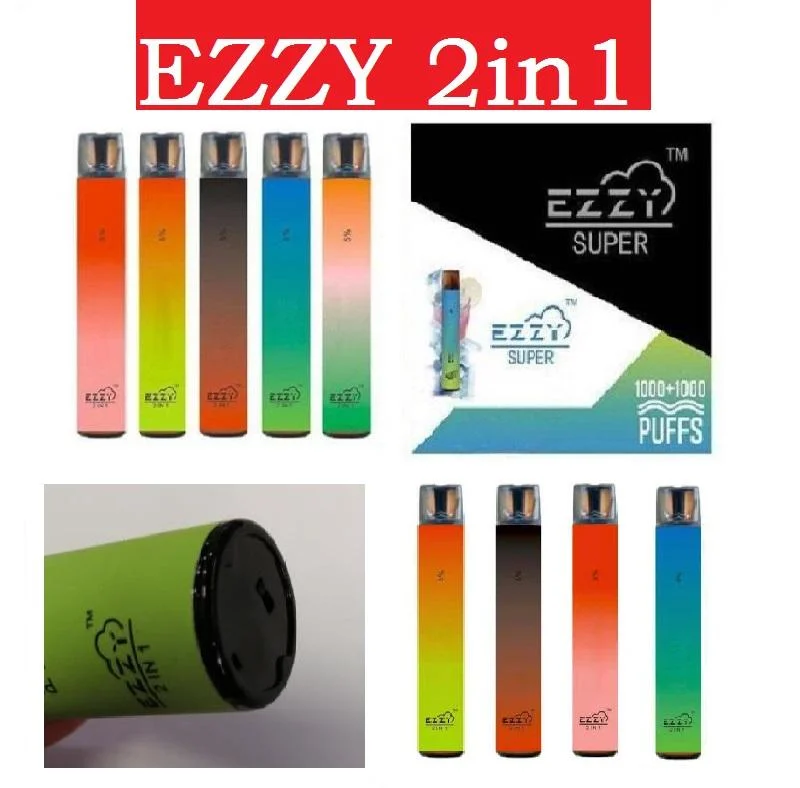 Ezzy Super 2 in 1 Design Disposable 2000 Puffs 950mAh battery 6.5ml Pod Puff Plus Stick