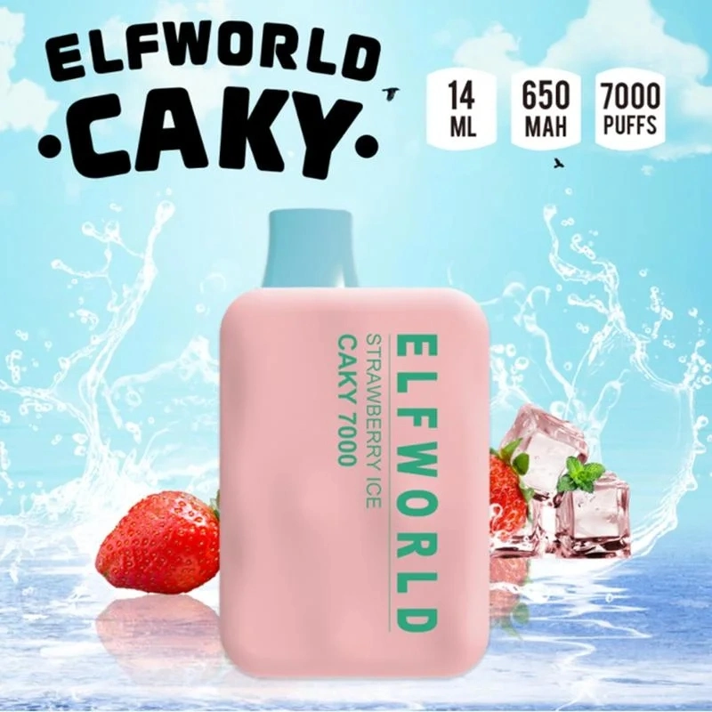 14 Ml E-Liquid Prefilled Elfworld Caky 7000 Puffs Disposable Vape Pod